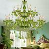 Mage Luxury Green Crystal Chandelier Wedding Hall Bedroom Candle Chandelier Hotel Restaurant Coffee Shop Bar E14 Home Decoration