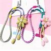 1Pcs Lanyard Rope Decorative Pendant Accessories Creative Cartoon Flower Phone Universal Lanyard Crossbody Long Rope