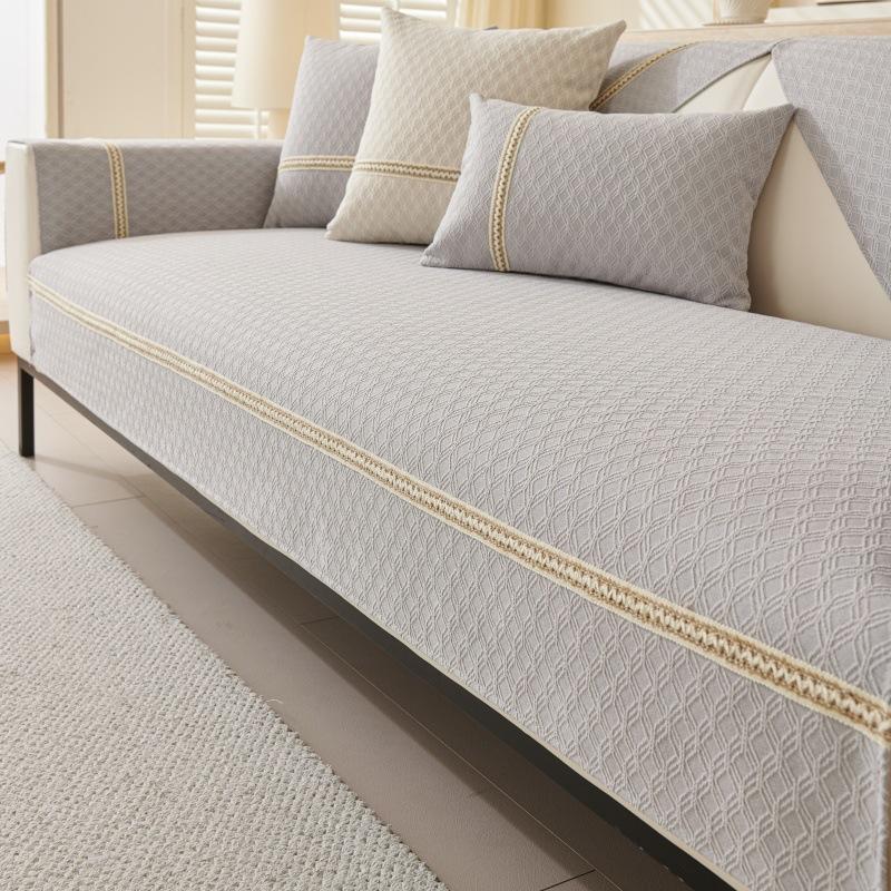 Light French Cream Blizzard Neil Sofa Cushion Universal In All Seasons Simple Non-Slip Dust-Proof Cushion Sofa Cover Cover