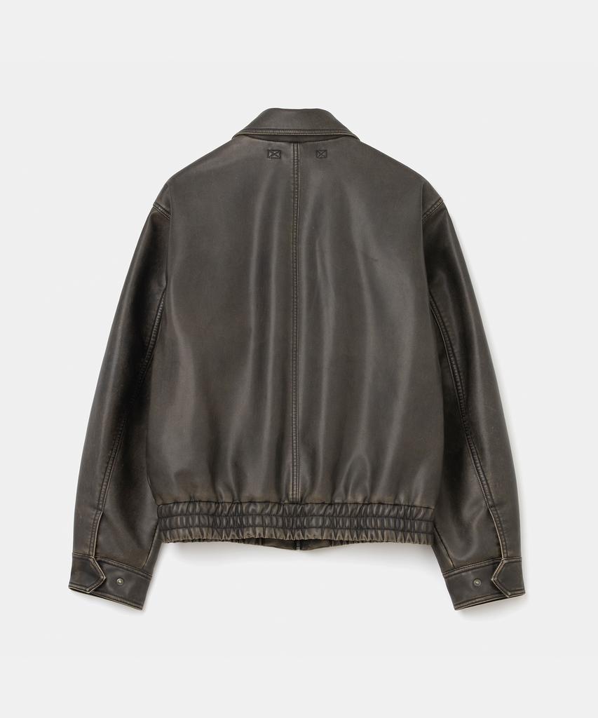 Uniform Bridge Faux Leather A-2 Jacket Brown