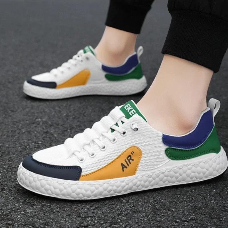 Fashion Fashion Men Sneakers Mesh Mens Walking Shoes Breathable Loafers Comfortable Slip-on Male Vulcanized Shoes Wear-resistant Zapatos