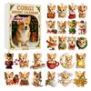 Coigi 2025 Advent Calendar 24 Days Countdown Dog-Themed Christmas Decoration Set with Cute Corgi Mini Ornaments for Home Decor