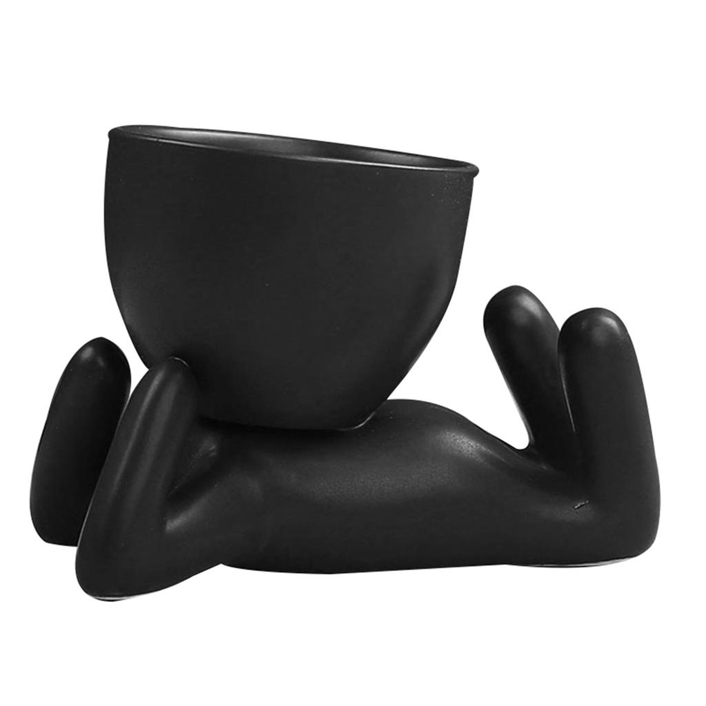 Mini-Family Flowerpot 1/5pcs Human Being Shape Ceramic Mini Desktop Pot for Succulents