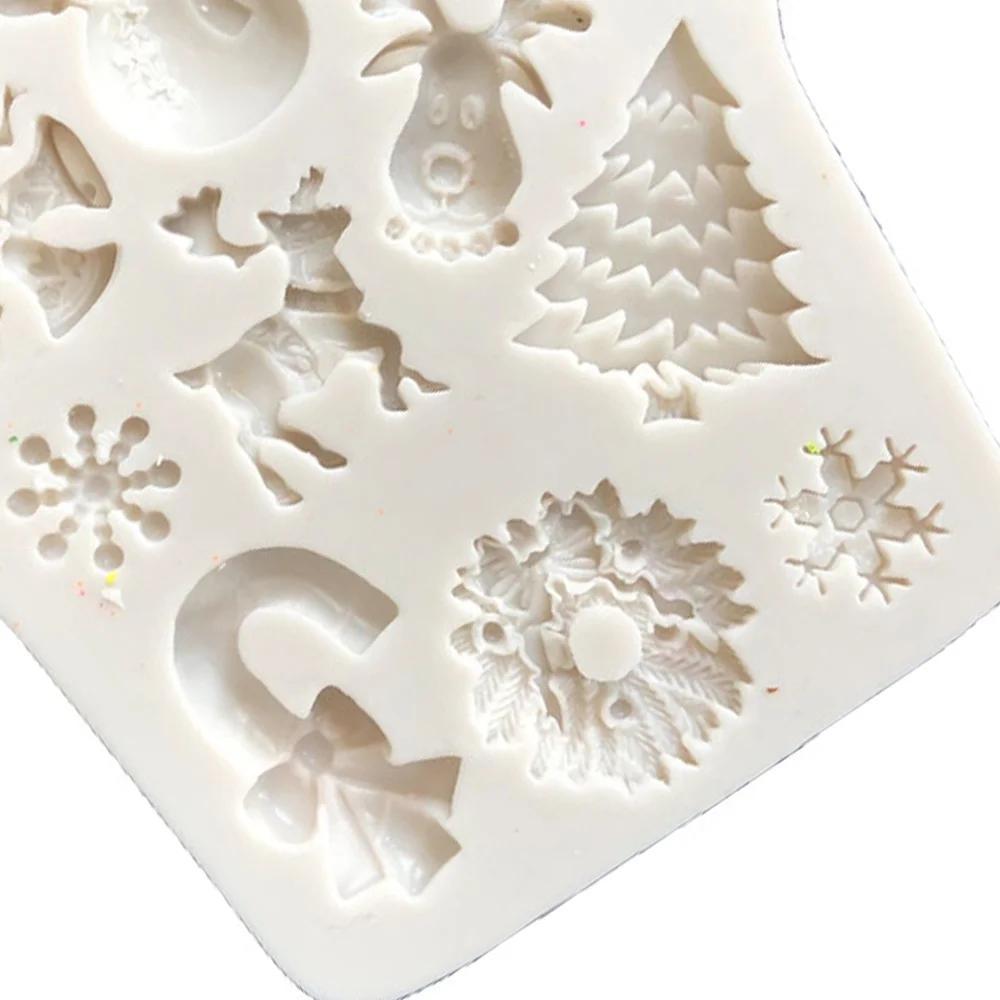 3D Christmas Silicone Sugar Turning Mold Cake Chocolate Decoration Baking Mold Tools Cake Baking Accessories