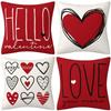 Red Love Valentine's Day Pillowcase Living Room Decorative Letters Pillowcase Sofa Bedroom Cushion