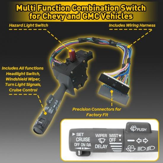 For Chevrolet GMC C1500 C2500 K1500 K2500 C3500 1995-1999 Turn Signal Switch USA