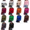 Pullover Tops Women Ribbed Long Sleeve Bottoming Top Regular Fit Lightweight Crew Neck Shirt Daily Wear