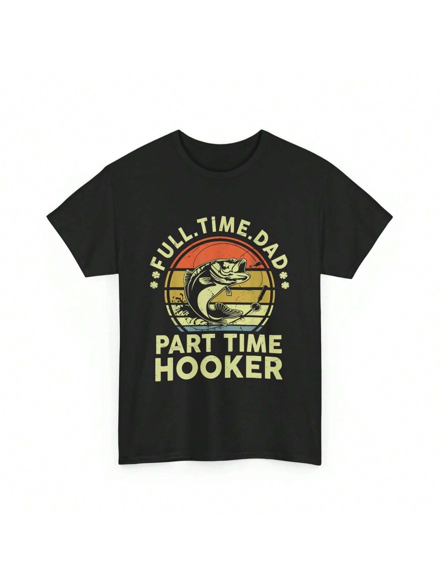 Fishing T Shirt Season Lovers Full Time Dad Fisherman Vintage S