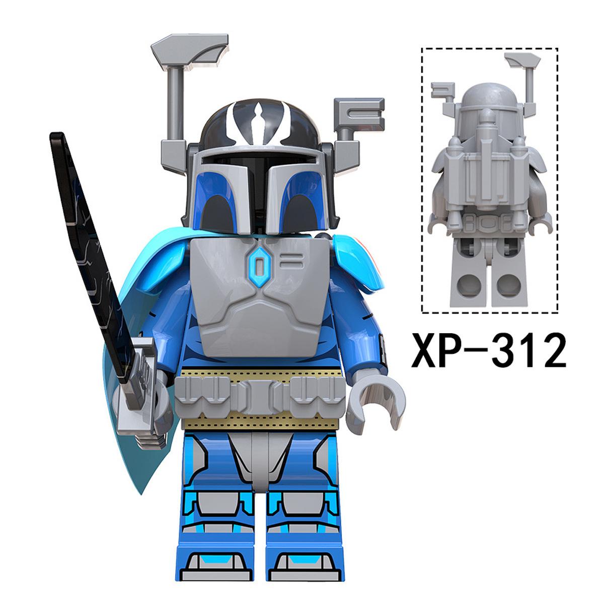 

Kt1041 Bounty Hunter 8 Minifigures Small Particles Mosaic Building Block Toys Xp310-317 Bags minifigures about 5 cm high