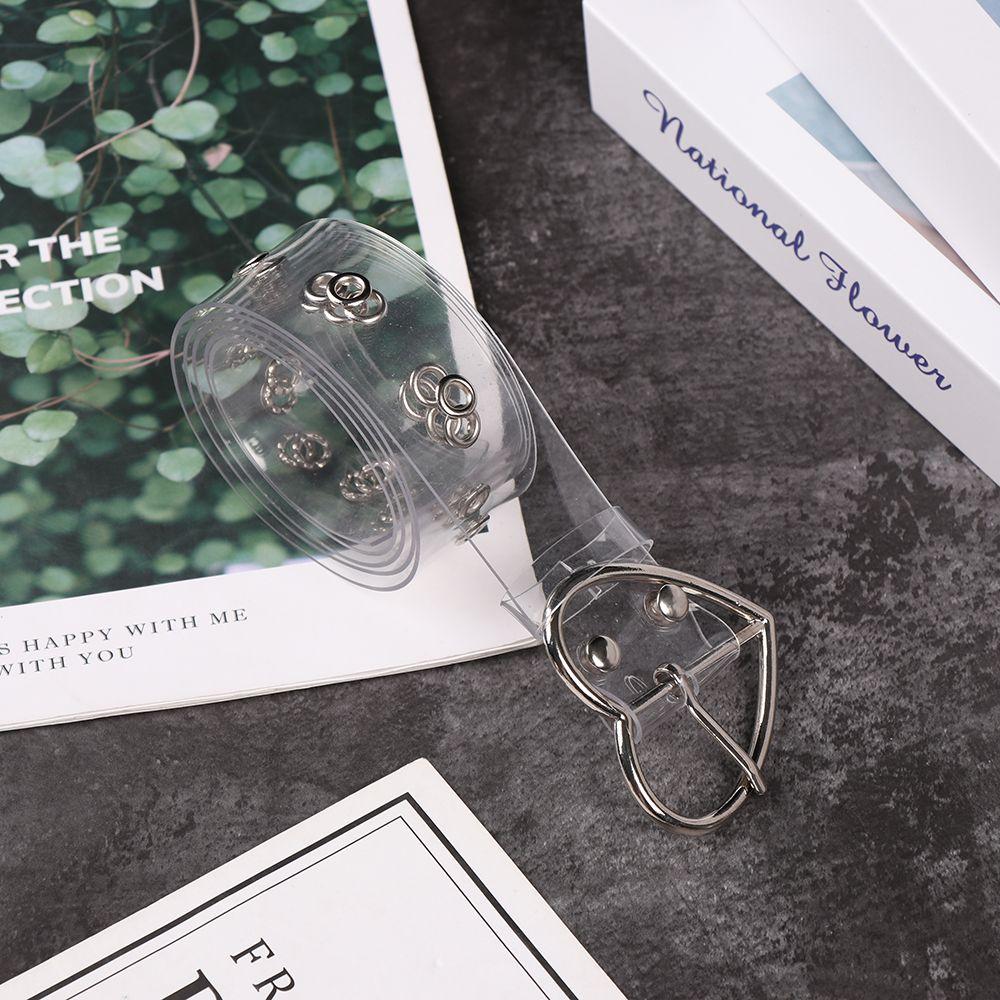 Invisible Wide Clear Punk Waist Belt Round Square Heart Waist Strap Transparent Waistband