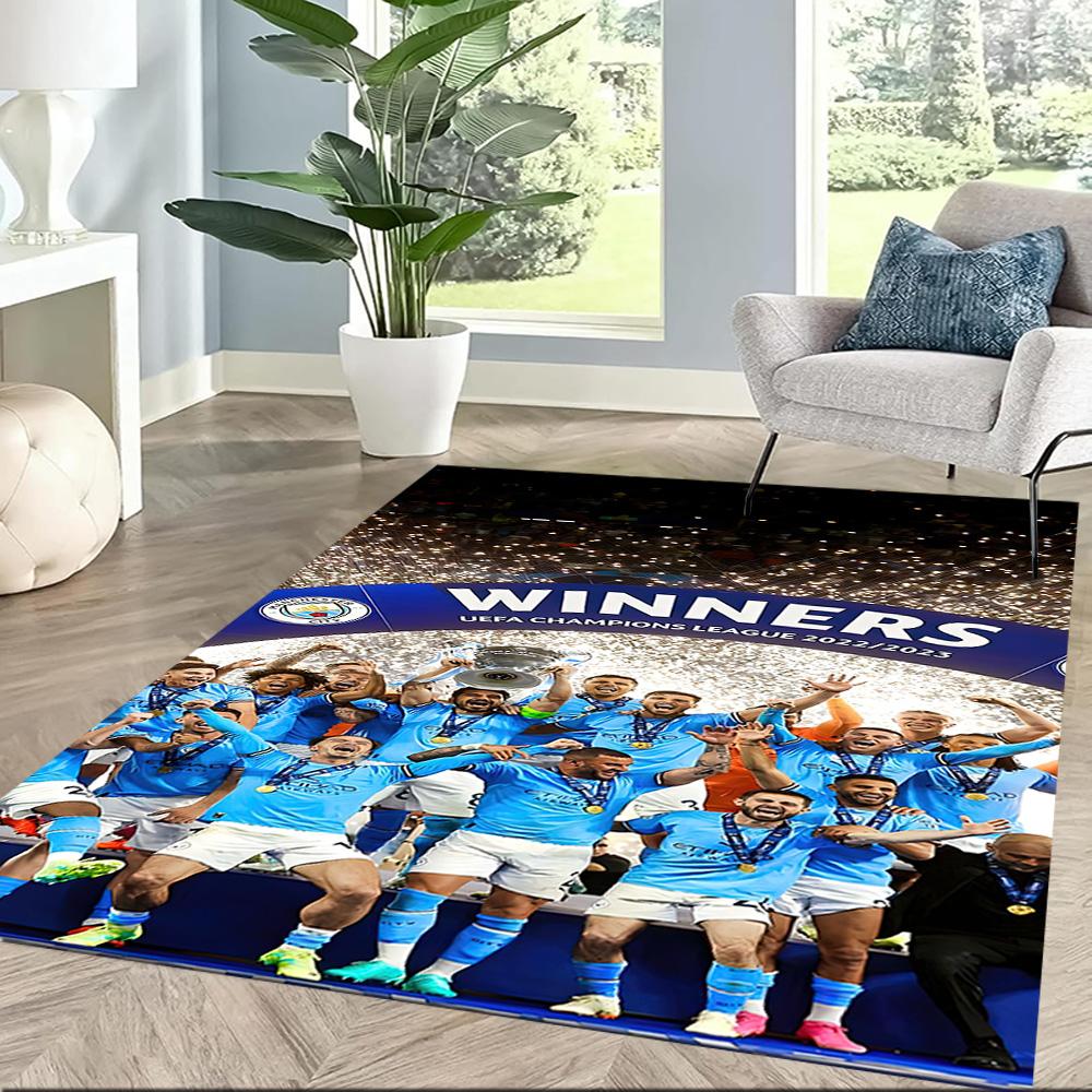 Manchester City Area Rug Design For Bedrooms Outdoor Dormitory Study Room Antislip Carpet Anime Office Decor Best For Christmas
