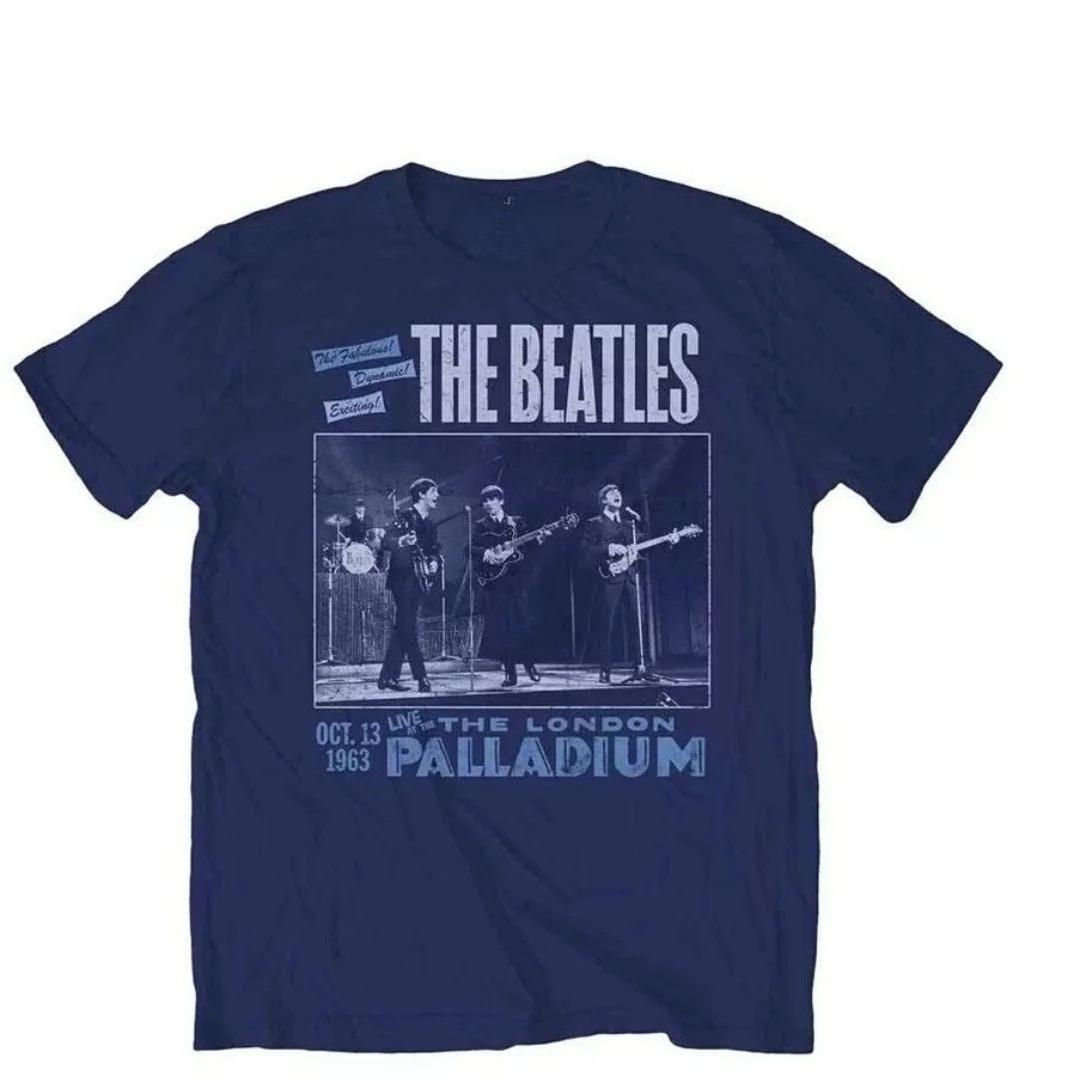 

1970 The Beatles Abbey Road - Ретро-футболка Леннона Весняний Спорт Чиста Бавовна Унісекс Футболка Одяг Футболка Y2k Жіноча XXL синій