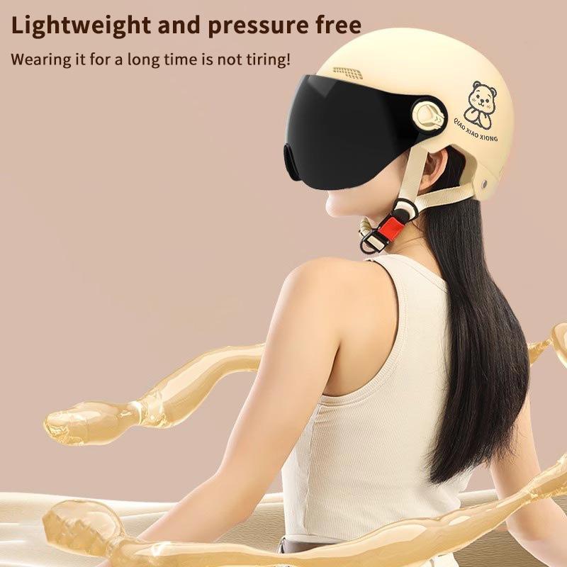 1 Pezzo Certificato 3C Casco Semimoto Elettrica per Adulti Uomo e Donna con Occhiali Casco di Sicurezza per Bicicletta