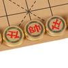 Chinese Chess Set Xiangqi Game Traditional Aluminium Golden Comfortable Touch with Storage Case Board Game for Collection