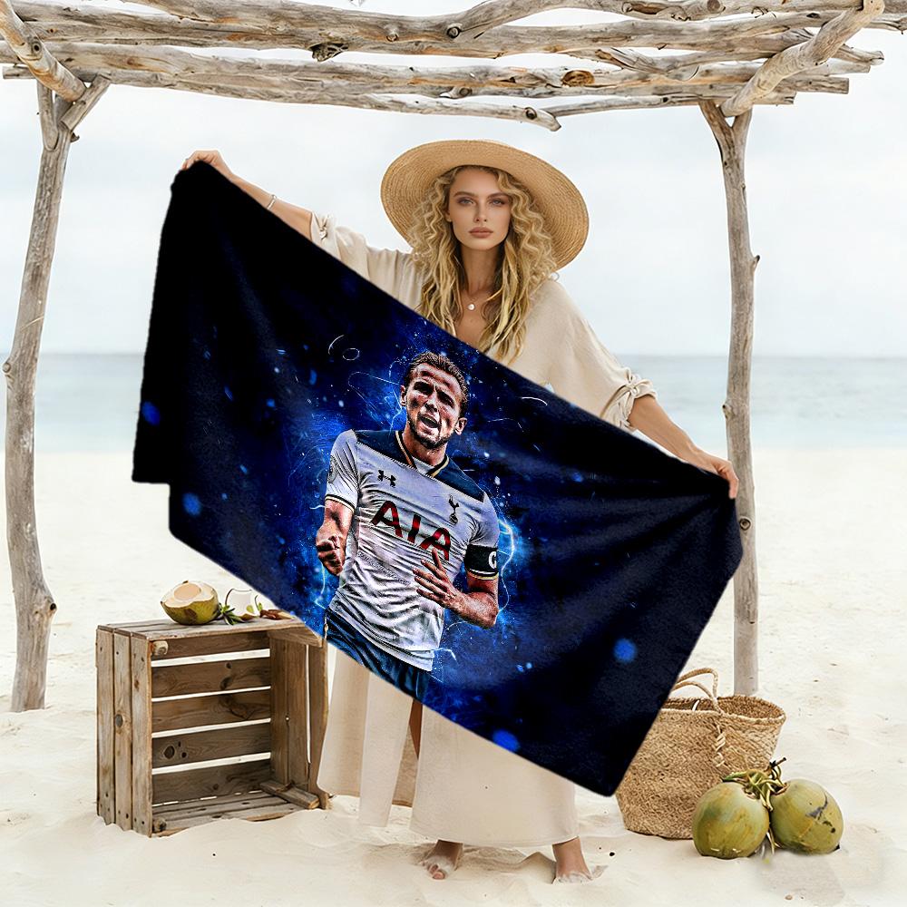 Football Player Action Beach Towel Super Soft Microfiber Quickdry Fabric Comfortable Lightweight