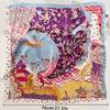Luxury Floral Print Square Scarf Women Soft Satin Kerchief Hairband Head Hijab Headband Foulard Bag Ribbon Neck Ties