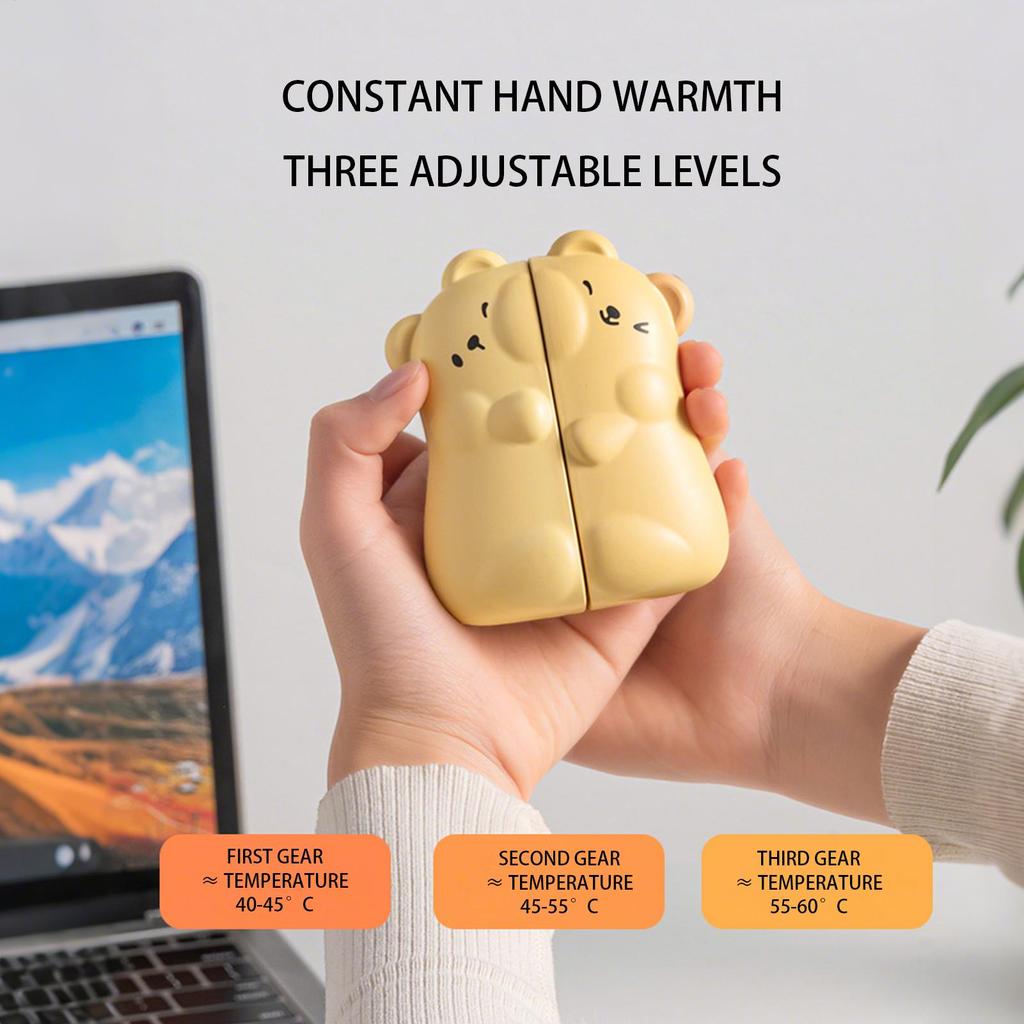 Bear Hand Warmers 3 Levels Magnetic Cute Bear Long Lasting Winter Heater Kids Hand Warmers for Winter Indoor Home School