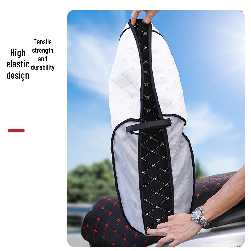 Waterproof & Sunproof Electric Vehicle Seat Cover for All Seasons - Compatible with Yadea, Aima Motorcycles and Electric Bicycles.