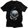 Custom Dive Diver Scuba Diving Skull T Shirts for Men Pure Cotton Tees Tshirt Short Sleeve T-shirt Clothes
