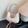 Literary and Artistic Single Shoulder Armpit Bag, Autumn New Largecapacity Handbag, Fashionable and Casual Solid Color Crescent Bag