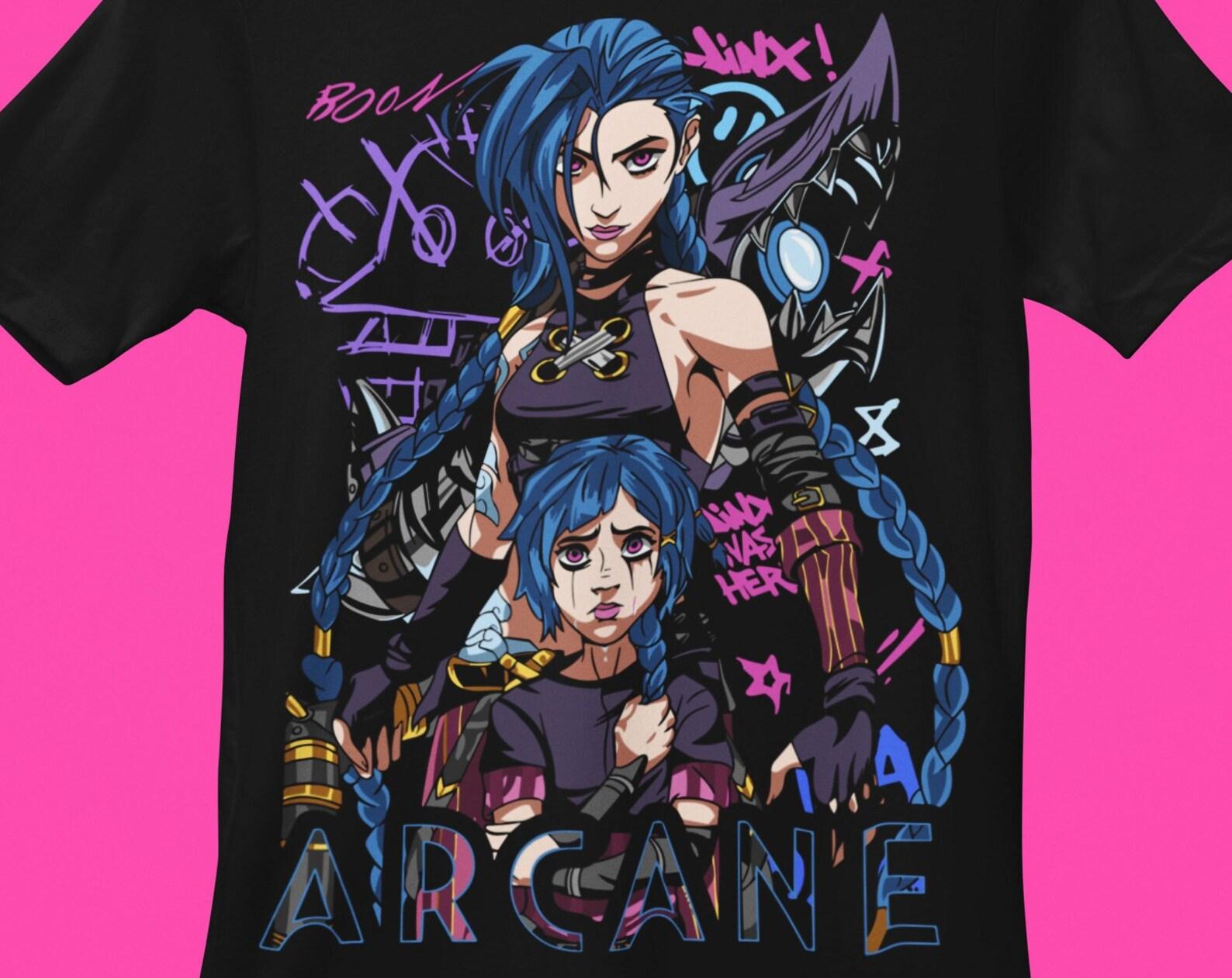 Jinx T-Shirt: League of Legends (LOL) Gaming Shirt 3XL
