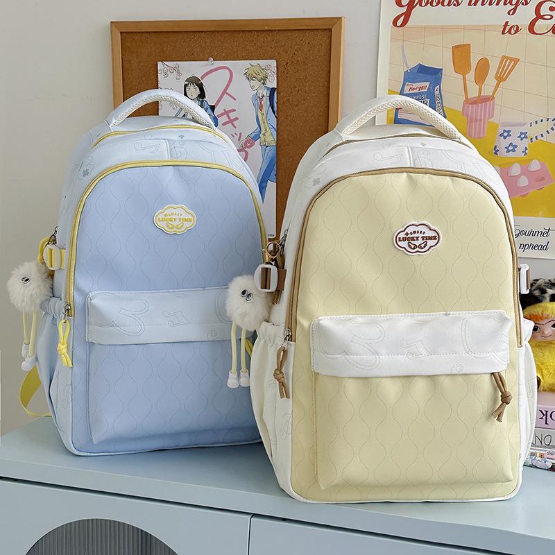 Schoolbag new small fresh student schoolbag Korean high value backpack junior high school students large capacity backpack lightweight bag