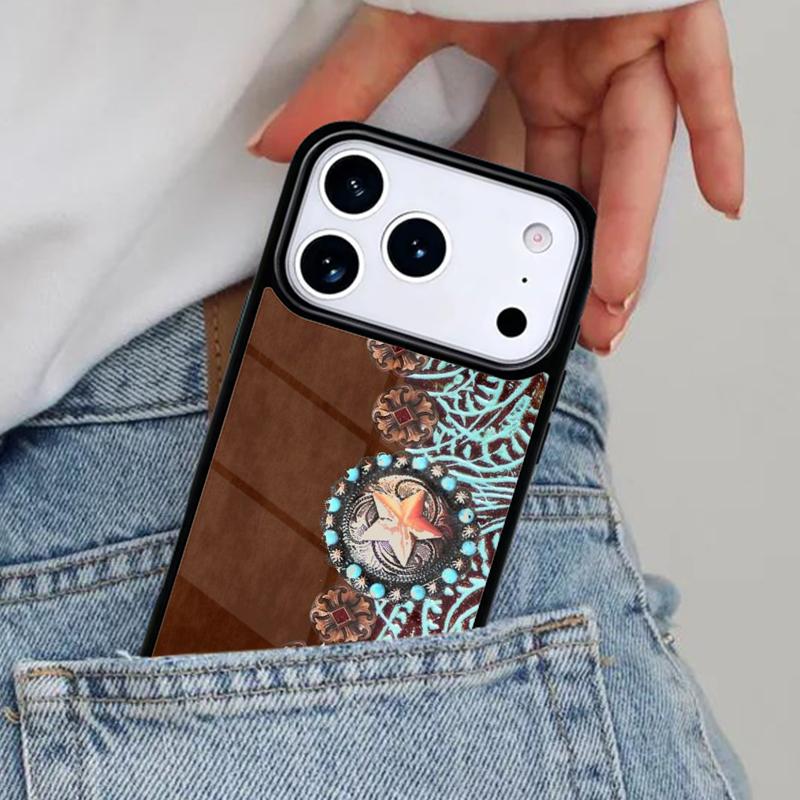Cowboy Cowgirl Western Ranch Boho Phone Case for iPhone 16e 15 14 13 12 17 Pro Max Plus Air 17pro Cover Coque