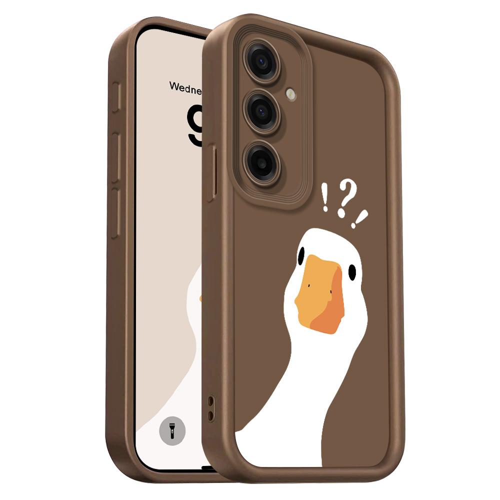 Crooked Duck Phone Case For Samsung Galaxy A37 A17 A07 A56 A36 A26 A16 A06 A55 A35 A25 A15 A05 A05S 4G 5G Staircase Soft Cover Samsung A06 5G коричневый
