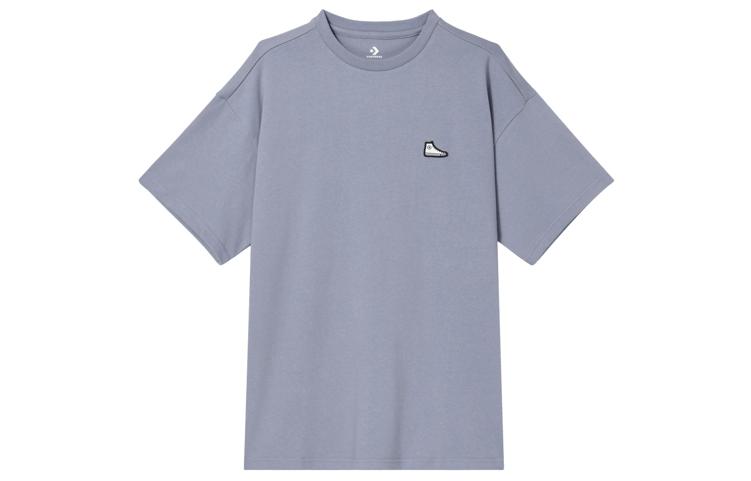 Converse T Shirts Unisex Blue Crew Neck Moderate Straight Fit 10025397-A15 M