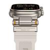 Cinturino in Silicone Colore Titanio per Apple Watch Band Ultra 3 2 49mm Serie 11 10 46mm Braccialetto per Iwatch 9 8 7 6 5 4 Se 45mm 44mm