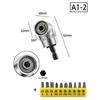 105 Degree Angle Socket Adapter 1/4 inch Extension Hex Drill Bit Adjustable Screwdriver Holder Slotted Phillips Power Hand Tools