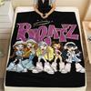 1pz Coperta di Flanella con Stampa Bratz, Alta Qualità per Tutte le Stagioni, Arredamento per la Casa, Calore e Comfort, Perfetta per Regali di Natale