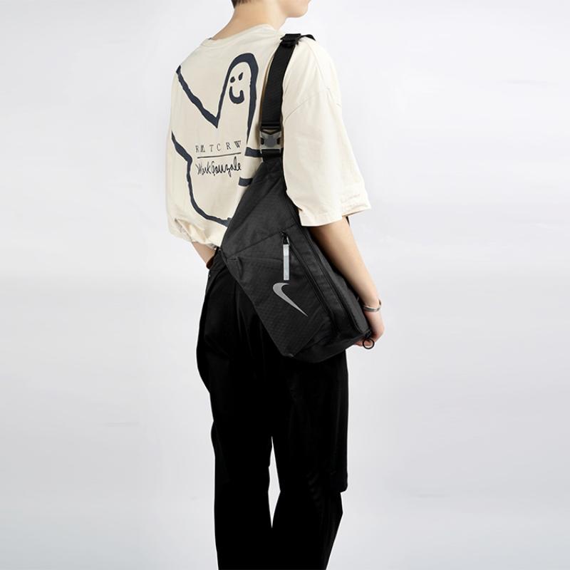 Nike Fabric One Shoulder Crossbody Bag, Sling Bag, Fanny Pack Regular Unisex Black Casual DN8114-010