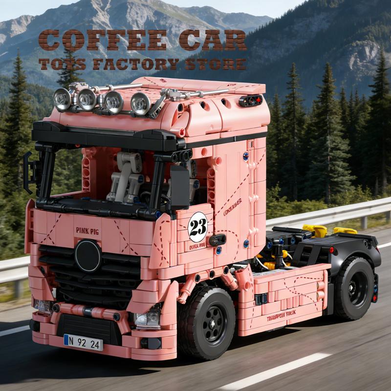 High-Tech Heavy Truck Bricks MOC Sets City Cargo Lorry Assemble STEM Toys Transporter Cars Building Blocks Model Adult Gifts DIY