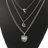 Elegant 3 Layer Women's Short Necklace Enhancing Collarbone Pendant Necklace Alloy Texture for Fashionable Ladies