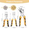Round Hole Snap Fastener Plier Multi-function Hole Punch Plier Button Press Tool  Fabric Canvas