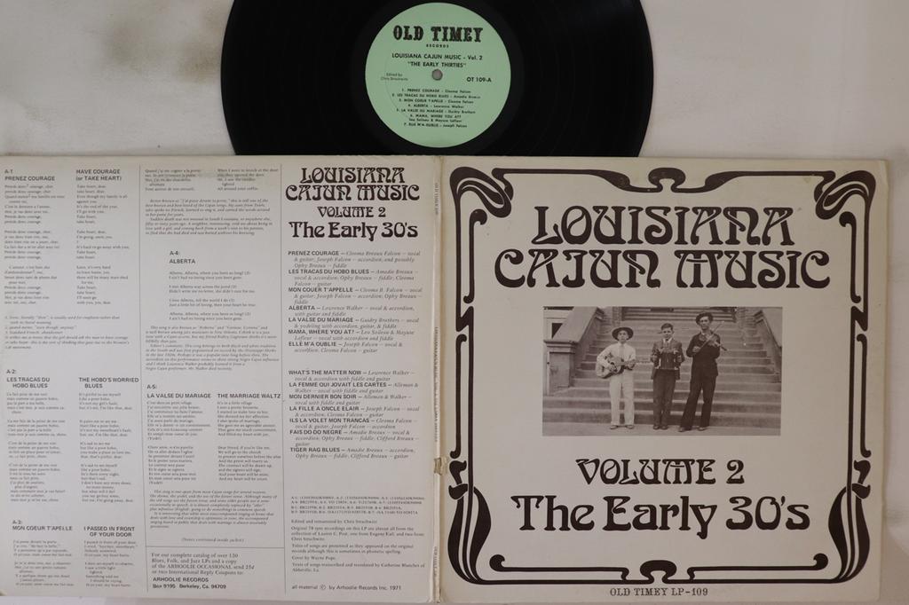 LP Record VARIOUS  Louisiana Cajun Music Volume 2  Th OT109 OLD TIMEY 1971 US Folk Used