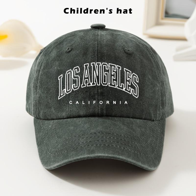 Youngsterss LOS ANGELES VINTAGE MADE Letter Print Vintage Baseball Cap Fashion Soft Top Adjustable Snapback for Boys and Girls