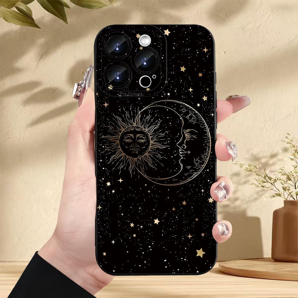 

Чехол для телефона со звездным небом, солнцем и луной, подходит для iPhone 17 16 15 14 13 12 11 Pro/Max/Plus, противоударная задняя крышка For iPhone 11PROMAX