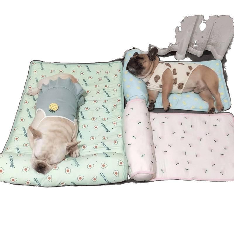 Pet Cooling Ice Silk Mat: Waterproof, Rattan Design for Cats & Dogs, All Seasons