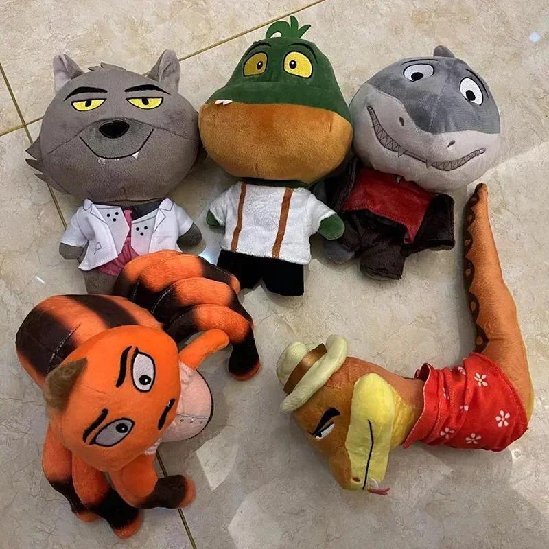 The Bad Guys Plush Toys Mr Snake Piranha Wolf Shark Ms Tarantula Soft Stuffed Plushies Dolls Figure Kids Peluche Pillow Gifts