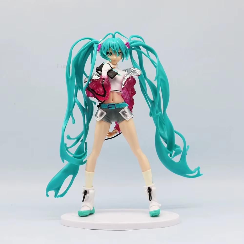 

Anime Hatsune Miku Figurine Wedding Dress Action Figures Kawaii Swimsuit Vocaloid Pvc Collectible Model Toys Girl Present
