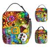 Geometry Gaming Dashed Lunch Bag For Unisex Print Lunch Box Picnic Cooler Bag Portable Insulated Oxford Thermal Lunch Bags