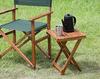 Fuji Boeki Side Table, Garden Table, 35cm Wide x 35cm Deep x 44cm High, Natural Wood, Outdoor, Foldable, 79499