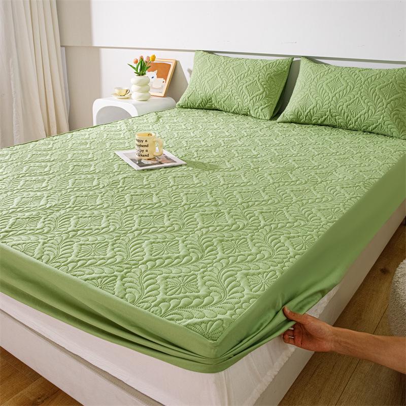 Nantong Home Textiles Summer Mattress Set: Brushed Cotton Fitted Sheet, Waterproof Mattress Protector, Pillowcase One Pillowcase