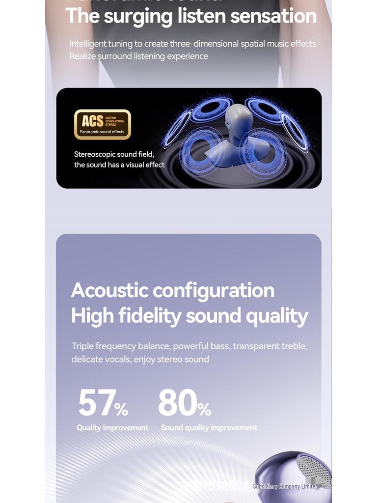 GL8 High-End Air Conduction Sport Bluetooth Earphones - Open Design