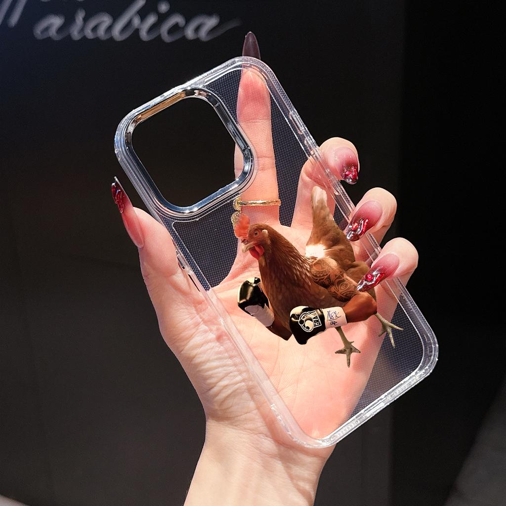 Phone Case for iPhone 17 17E 16 16E 15 14 13 12 11 Air Pro Max Plus Funny Chicken Meme Anti-Scratch Slim Fit Protective Cover