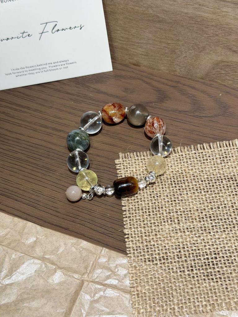 New Arrivals: Original Multi-Treasure Bracelet with Natural Yellow, Green Phantom, and White Crystals