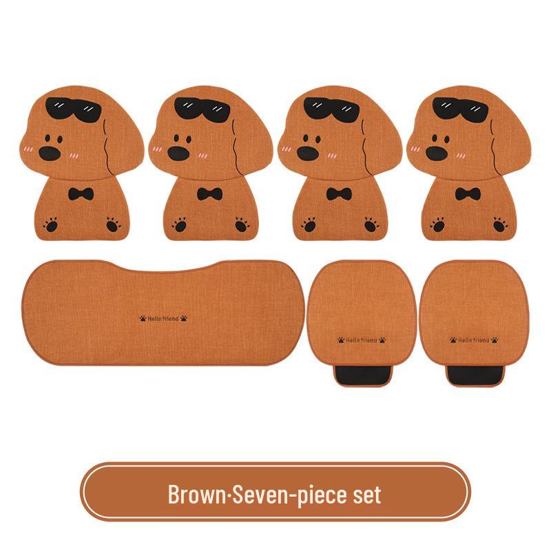 Cute Female Puppy Cartoon Car Seat Cushion for Chevrolet Equinox, Cavalier, Cruze - All Seasons