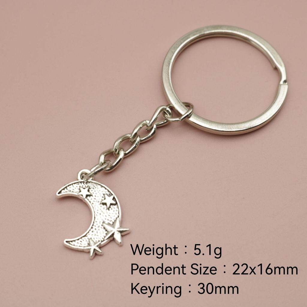 Star Moon Keychain Pendant